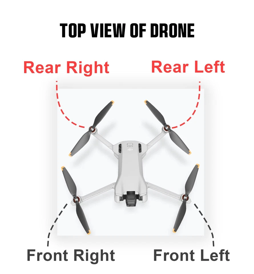 Brazo Original Con Motor Repuesto Para DJI Mini 3 - Delantero Trasero Izquierdo Derecho EE. UU. Foto 2 de 2