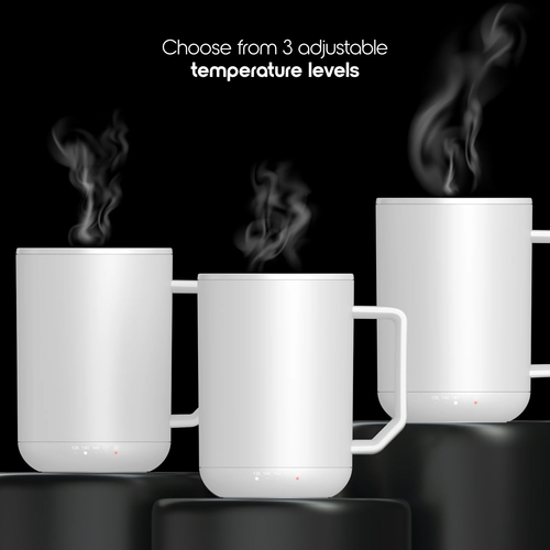 ionMug Kaffeebecher & Aufladen Kaffeebecher Wärmer Untersetzer, 12 Unzen Edelstahl - Bild 5 von 9