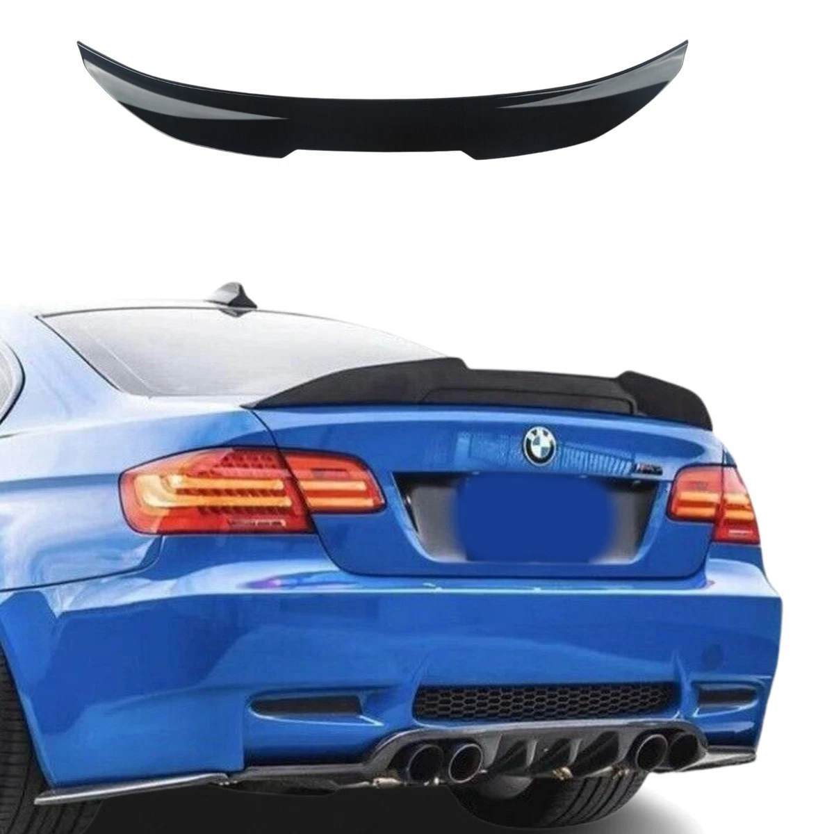 Heckspoiler passend für BMW E92 Coupé 3er, Tuning spoiler Schwarz  