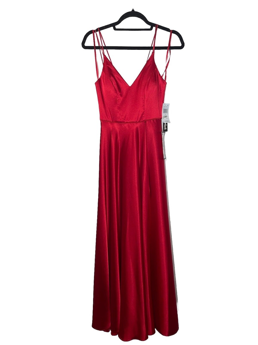 sequin hearts red dress Sequin Hearts Red & Black V Neck Dress, Size S