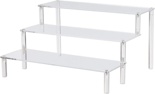 Versatile 3-Tier Acrylic Display Risers for Organizing Desserts & Collectibles - Picture 3 of 9