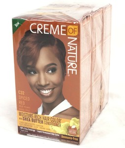 Creme nature honey pure line brand courtesy 3 Packs of Creme of Nature C32 Spiced Red Moisture-Rich Hair Color New