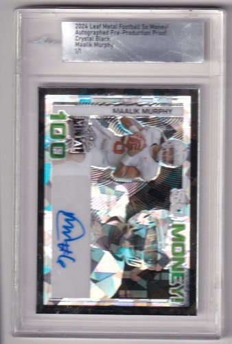 2024 Leaf Metal MAALIK MURPHY  So Money 🔥 Auto 1/1 Proof Black Crystals - Picture 1 of 2