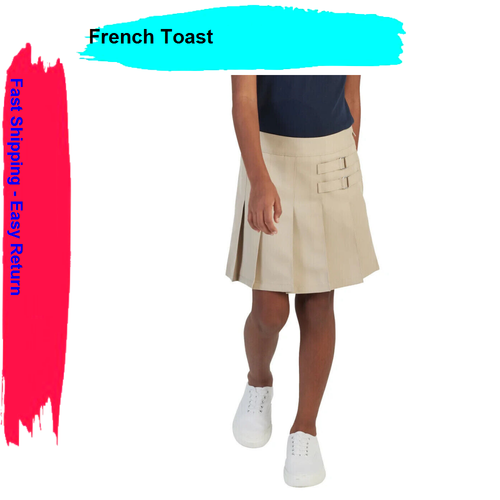 French Toast Youth 2-pack 2-Tab Scooter Skort, Khaki, 10 - Picture 2 of 3