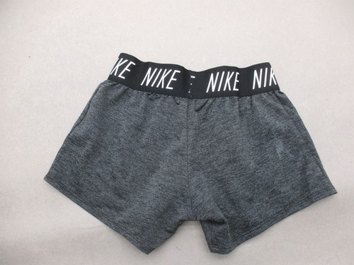 NIKE DRI-FIT Size S Girl Gray Mid Rise Stretch Waist Athletic Running Shorts 706 - Picture 5 of 6