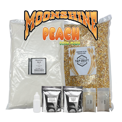 TAPCRAFT Peach Moonshine Recipe Kit for Home Distilling β 5gal Corn Mash