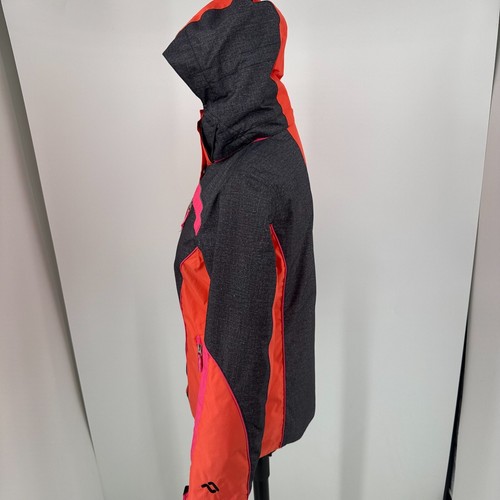 Jupa GIRLS Coral Gray Pink Full Zip Hooded Ski Snow Winter Coat Jacket SIZE 14 - Picture 3 of 24