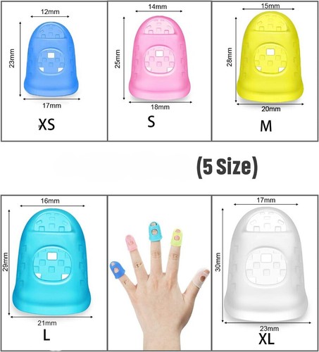 FOSVBEY Guitar Fingertip Protectors Finger Guards Anti-slip Finger, Random color - Picture 2 of 7