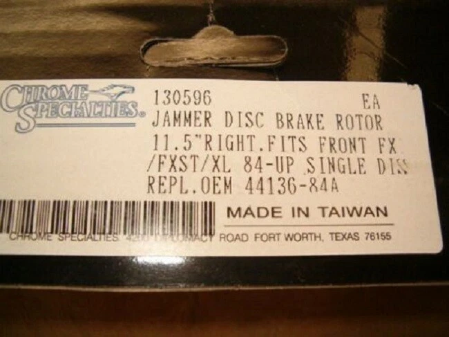 Rotor de freno delantero perforado de 3 radios de 11,5" para 84-99 Harley FX XL 44136-84A Foto 2 de 2