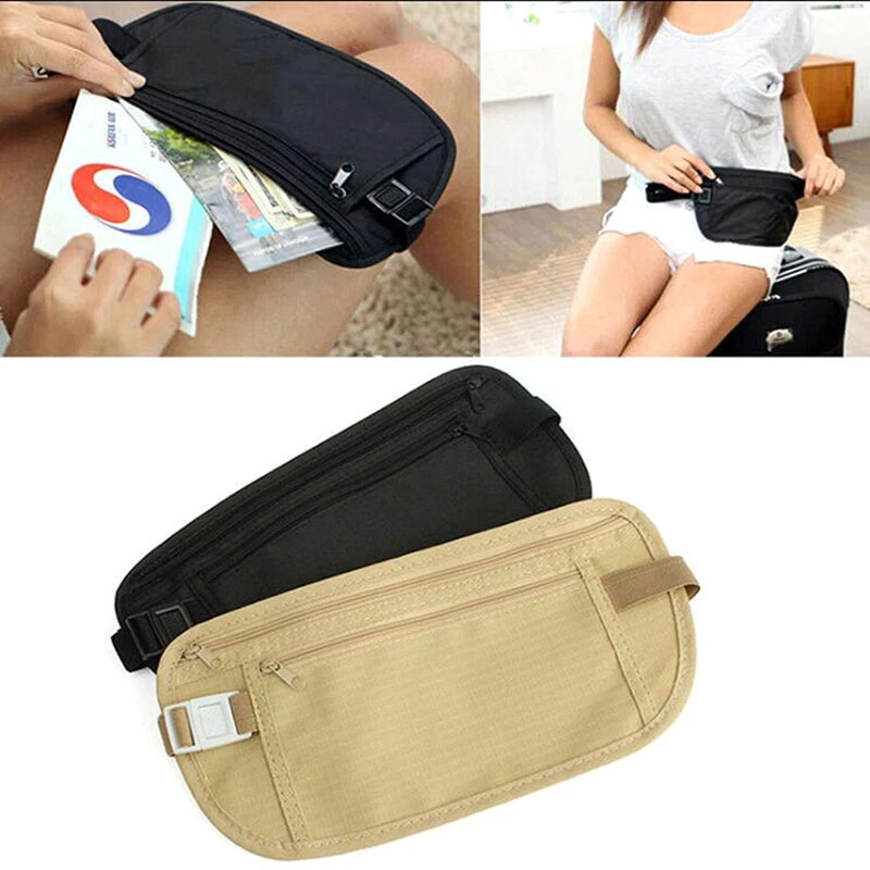 Travel Money Belt Hidden Waist Security Wallet Bag Passport Pouch ID Holder  Z*u*