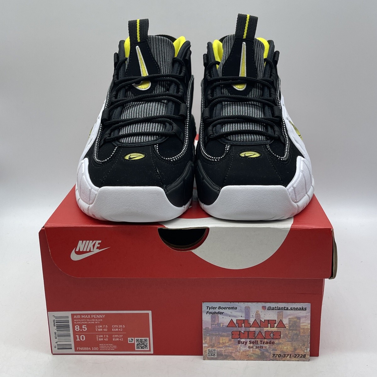 スニーカー Nike Air Max Penny 1 Lester Middle School FN6884-100 Size 8.5 - Nike Air Max Penny 1 Lester Middle School Black