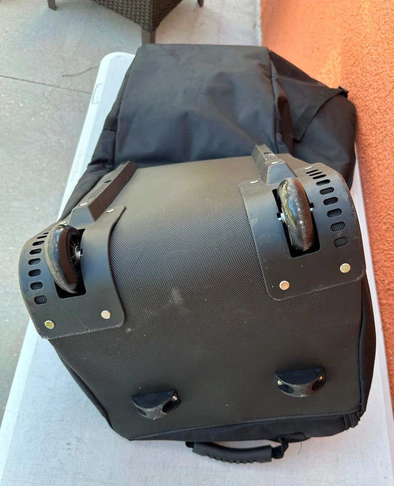 Golf Club Travel Case Carry Soft Rolling Flight Bag Black Unbranded - Image 3 of 4