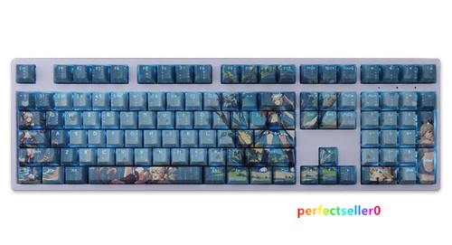 Genshin Impact Kirara Keycap Button PBT Cherry MX 108Keys Sublimation For Keypad - Picture 3 of 7