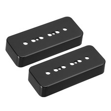 Guitar Pickup Cover 52mm P90 Double Coil Plastic Closed Shell Black 2Pcs