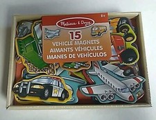 New yr'21 Melissa  Doug 15 magnetic Vehicles Tractor, Bus, Police Car  More 2 