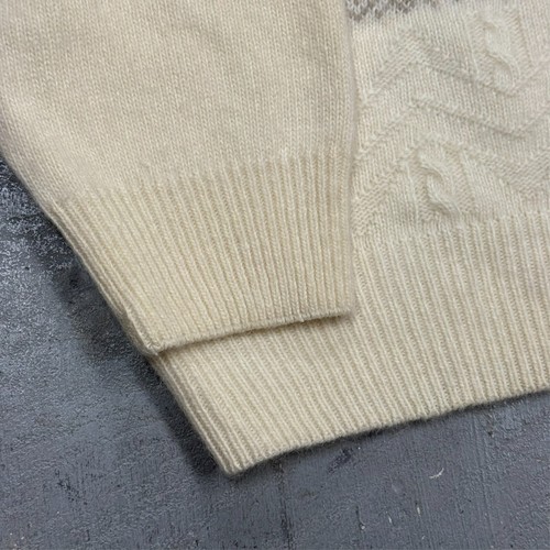 Suéter tejido vintage Angora Rabbit Hari Fair Isle 38 mediano - Imagen 4 de 7