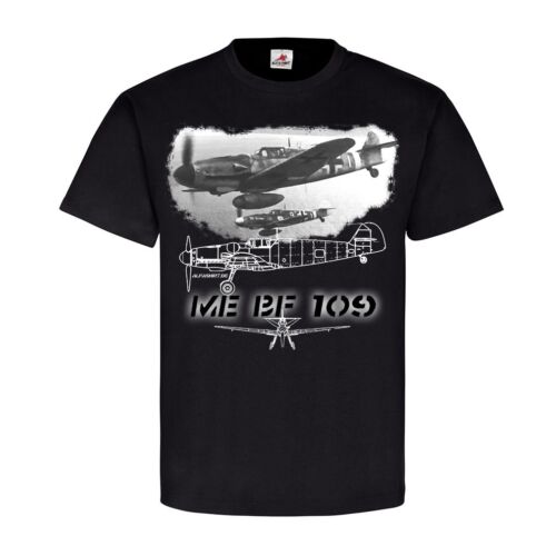 T-shirt pilota ME Bf 109 jäger aviatore aereo immagine stampa foto pilota #21511 - Foto 1 di 2