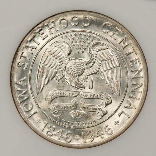 1946 50c Iowa Commemorative Half Dollar - Looks 67 - Fatty NGC MS 66 - B3781 - Picture 6 of 8