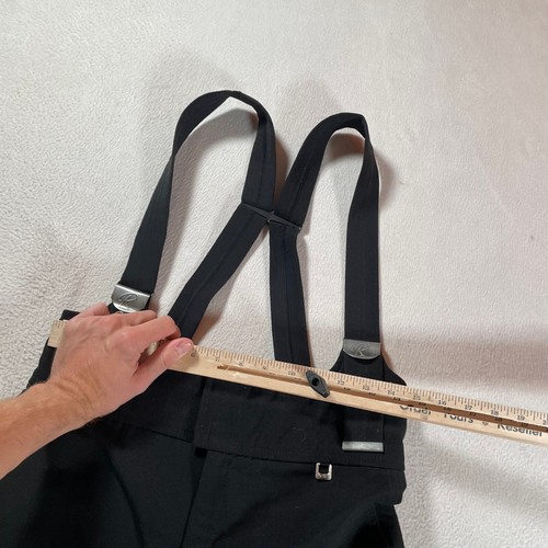Vintage Roffe Ski Pants Womens 12 Black Snow Bottom Suspender Straps Mountain - Picture 12 of 20