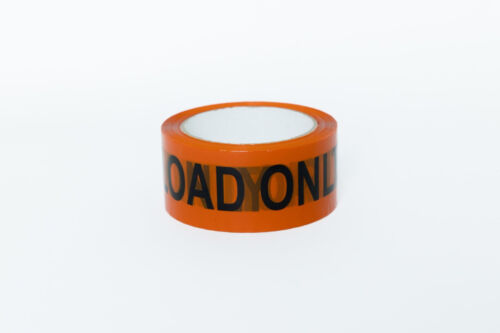 TOP LOAD ONLY BLACK / ORANGE WARNING TAPE 48mm x 66m - Picture 3 of 5