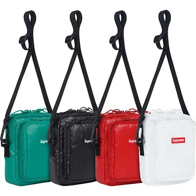 Supreme Shoulder Bag White Red Black Nylon Cordura SS17 Crossbody