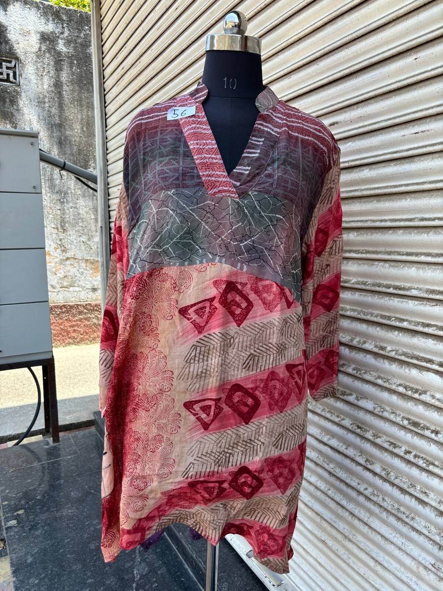 boho tunic top dress Women Vintage Crepe Silk Multicolor Hippie Dress Casual This floral cotton tunic Green Black SIZE:3XL Black Maxi Dresses | White