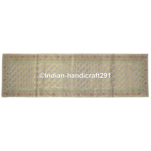 Brocade Silk Elephant Runner Wedding Table Cover Silk Indien Runner Cookware Bar - Picture 3 of 6