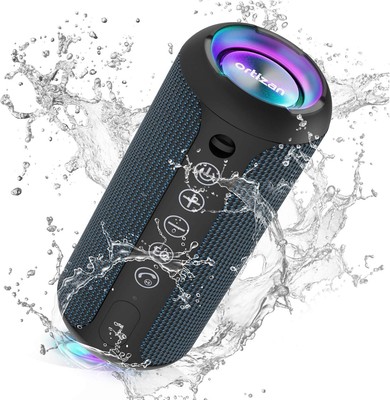 Waterproof Bluetooth Speaker, 24W Hi-Fi Sound with 30H Playtime & RGB Light