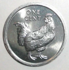 2003 Cook Islands Coin 1 cent Chicken Hen Rooster Bird Farm Animal