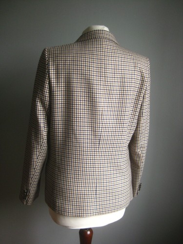 AQUASCUTUM CHECK WOOL JACKET BLAZER 8 10 SHORT PETITE lindyhop READ DESCRIPTION - Picture 11 of 22