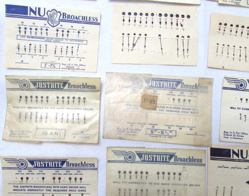 LOTE DE PIEZAS O REPARACIÓN MANECILLAS RELOJ BULOVA AS 970 ELGIN 12s WALTHAM 6/0s #4 W66 Foto 3 de 4