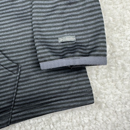Columbia Hoodie Womens Large Gray Stripes Active Pullover Hoody Jacket - Picture 3 of 9