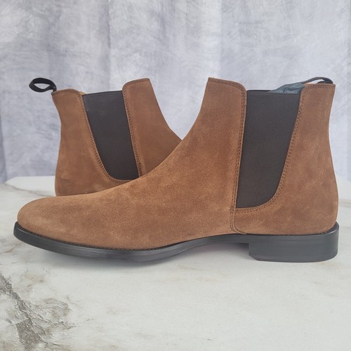 MSRP $325 ORO Los Angeles Tan Suede Chelsea Boots Men's 9 - Picture 10 of 16