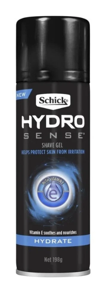 6 X Schick Hydro Sense Shave Gel 198g Hair Shaving Gel Hydrate Vitamin E - image 4 of 4
