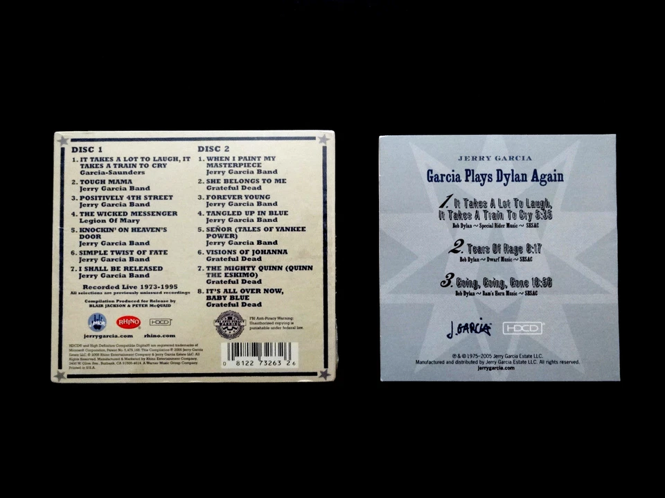 Jerry Garcia Garcia Plays Dylan Again Bonus Disc CD Bob Dylan Grateful Dead 3-CD Foto 3 de 4
