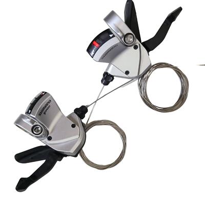Shimano SL-R440 Road Bike Flat Silver Shifters 2 3 x 9 speed