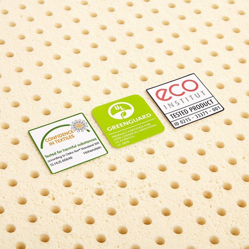 2" 100% Natural Latex Foam Mattress Topper Pure Green Breathability Medium Firm - Picture 15 of 21