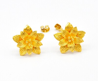 Handcrafted Yellow Flower Stud Earrings - Women Accessories Amazon.com: FeiYeup Irregular Flower Studs Earrings Elegant  main image 3