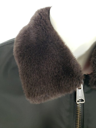 TOMMY HILFIGER REMOVABLE FAUX FUR COLLAR MILITARY BOMBER JACKET MEN'S L - Picture 8 of 20