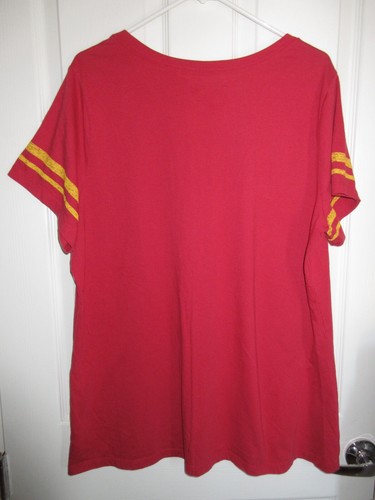 USC Trojans Women's Size XXL T-shirt Short Sleeve Red V Neck Official Trojan - Picture 4 of 4