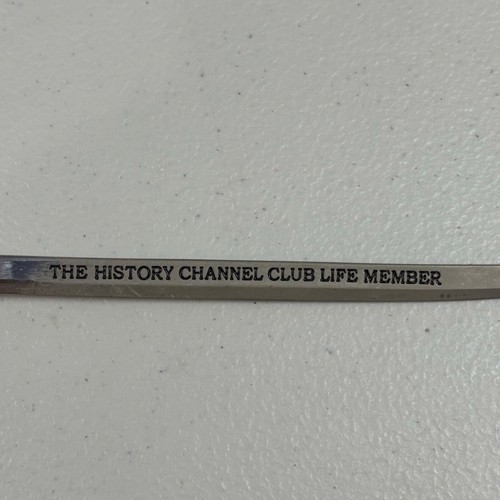 Vintage The History Channel Club Life Mitglied Schwert Brieföffner Metall 8" lang CSA - Bild 3 von 10