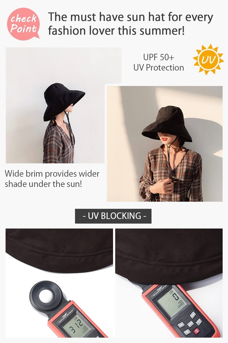 Wide Brim Bucket Hat - UPF50+ Protection Travel Beach Sun  display picture 1