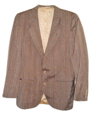 Vintage Valentino Uomo Sport Coat Blazer Suit Jacket Brown 40 Union Made USA