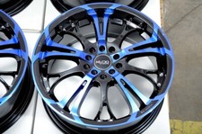 17x7 Black Blue Rims Wheels 5 Lugs Toyota Rav4 Sienna Vw Beetle Jetta Golf Civic 17x7 Black Blue Rims Wheels 5 Lugs Toyota Rav4 Sienna Vw Beetle Jetta Golf Civic