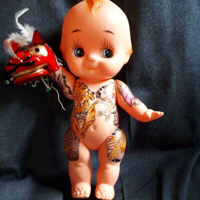Oedo Sakura Tattoo Irezumi Yakuza Kewpie Doll Dragon Tiger Color 28 cm Bonus