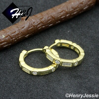 18ct Gold Or Silver And Crystal Huggie Earrings By Hurleyburley