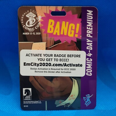 NEW! ECCC 2020 COMMEMORATIVE BADGE - DARK HORSE COMICS - COMIC 4-DAY PREMIUM