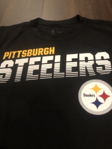 New Nike Pittsburgh Steelers NFL Football Dri-fit Shirt Size Small Black Gold - Picture 2 of 5