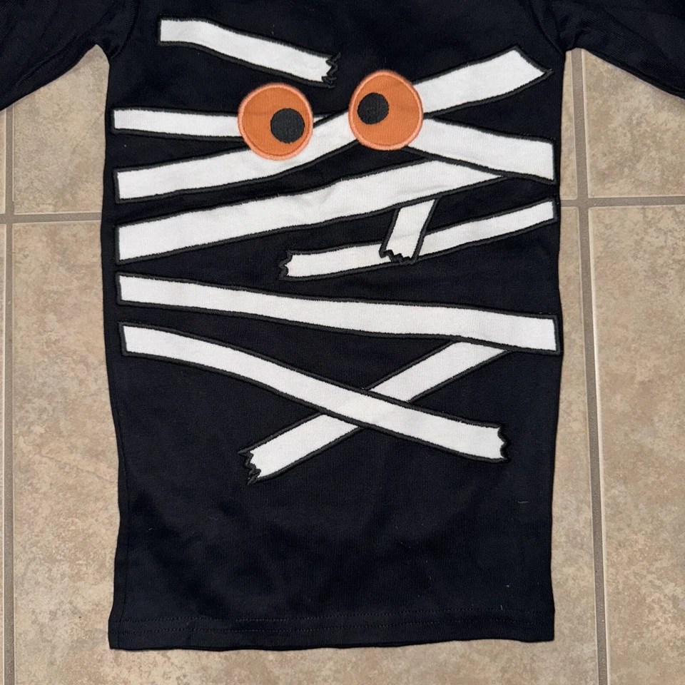 CAMISA TOP PIJAMA HALLOWEEN GYMBOREE NIÑOS NUEVA TALLA 5T GLOBOS OCULARES MOMIA Foto 2 de 4