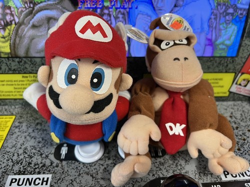 1997 Nintendo 64 BD&A Plush Lot: 1 Mario & 1 Donkey Kong 6” New w/ Tags NWT - Picture 9 of 9